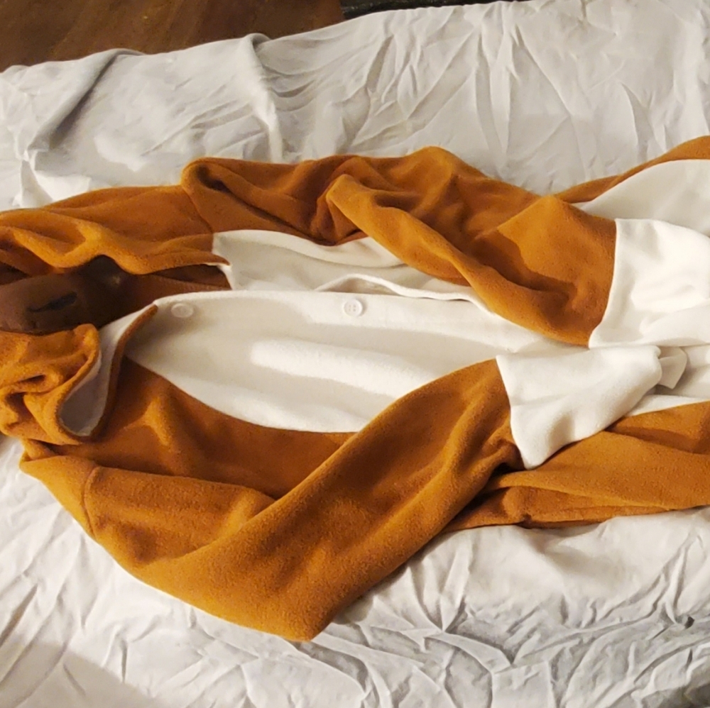Cozy Horse Brown and White Fleece One Piece Sleep Wear
